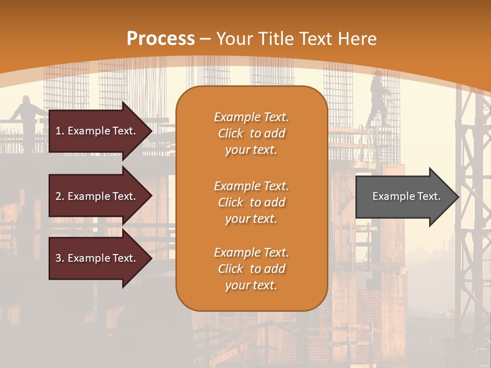A Group Of People Standing On Top Of A Building Under Construction PowerPoint Template