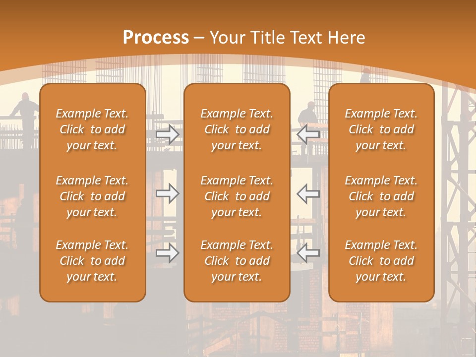 A Group Of People Standing On Top Of A Building Under Construction PowerPoint Template
