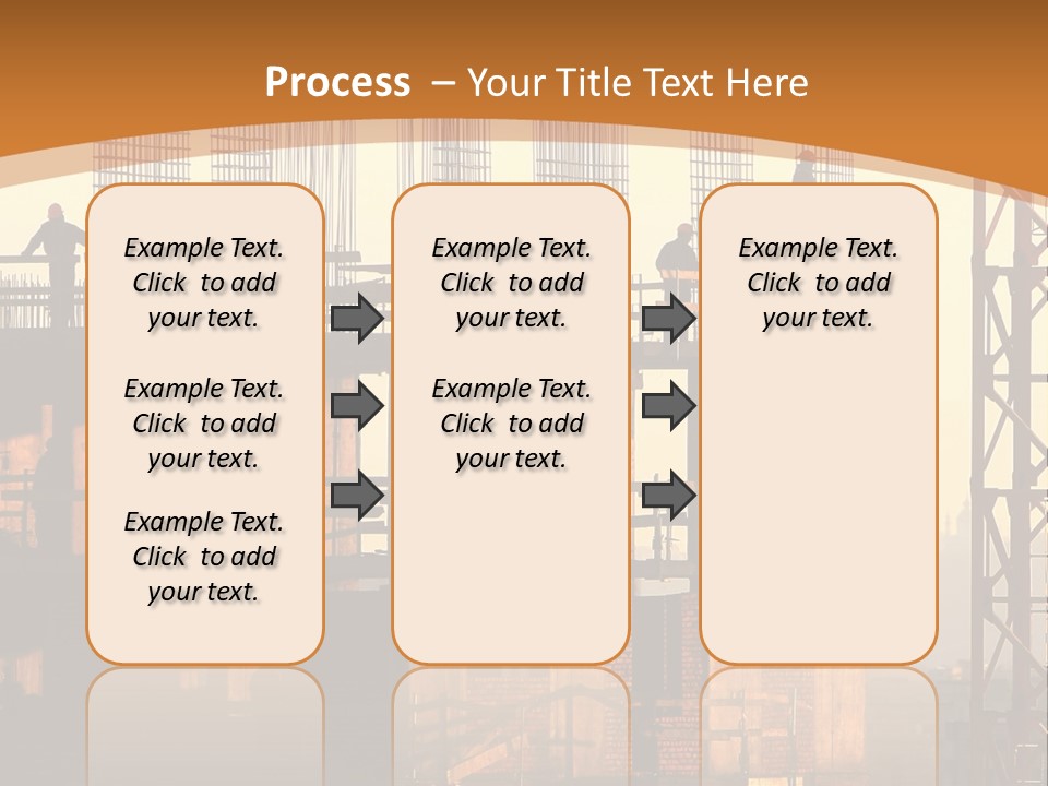 A Group Of People Standing On Top Of A Building Under Construction PowerPoint Template