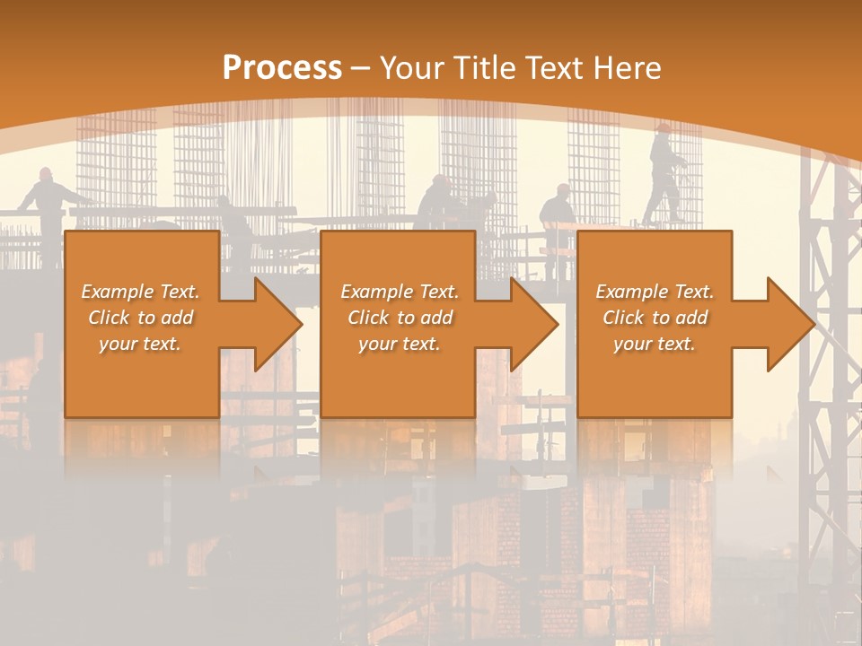 A Group Of People Standing On Top Of A Building Under Construction PowerPoint Template