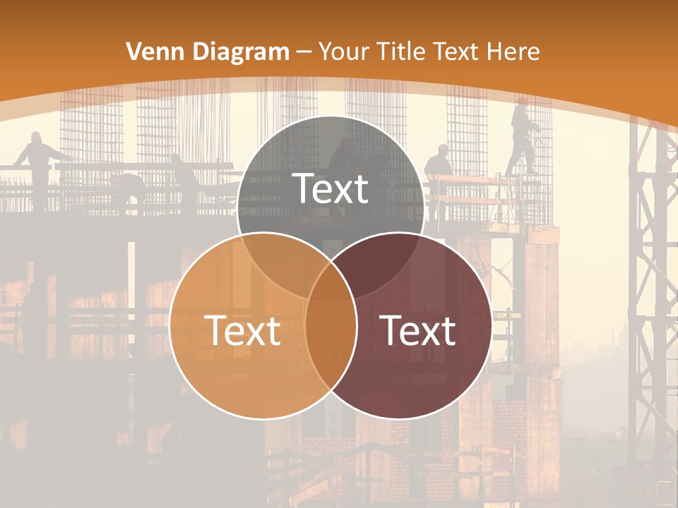 A Group Of People Standing On Top Of A Building Under Construction PowerPoint Template