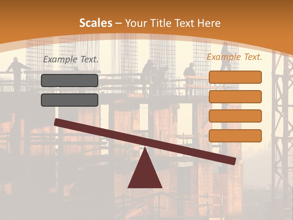 A Group Of People Standing On Top Of A Building Under Construction PowerPoint Template