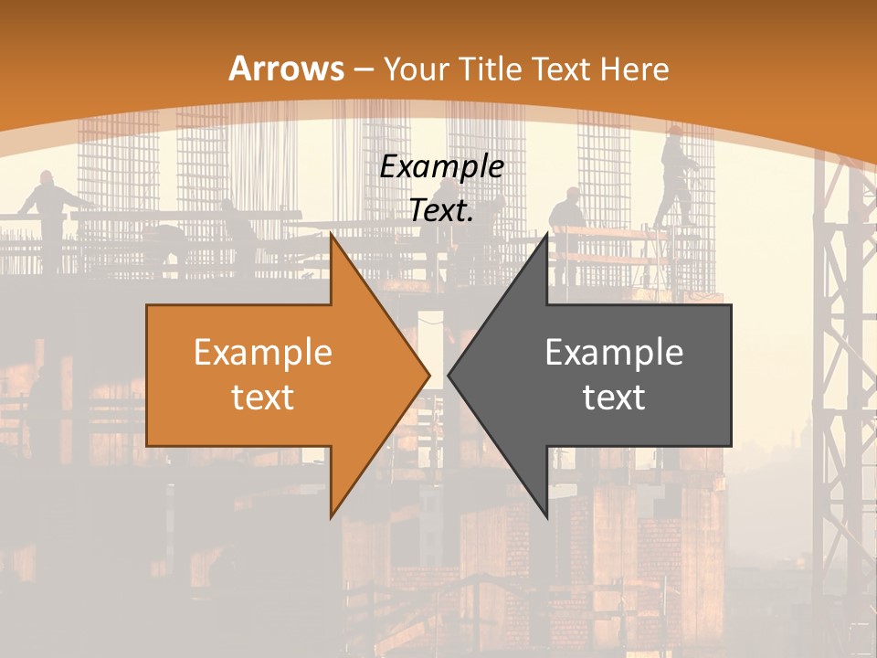 A Group Of People Standing On Top Of A Building Under Construction PowerPoint Template
