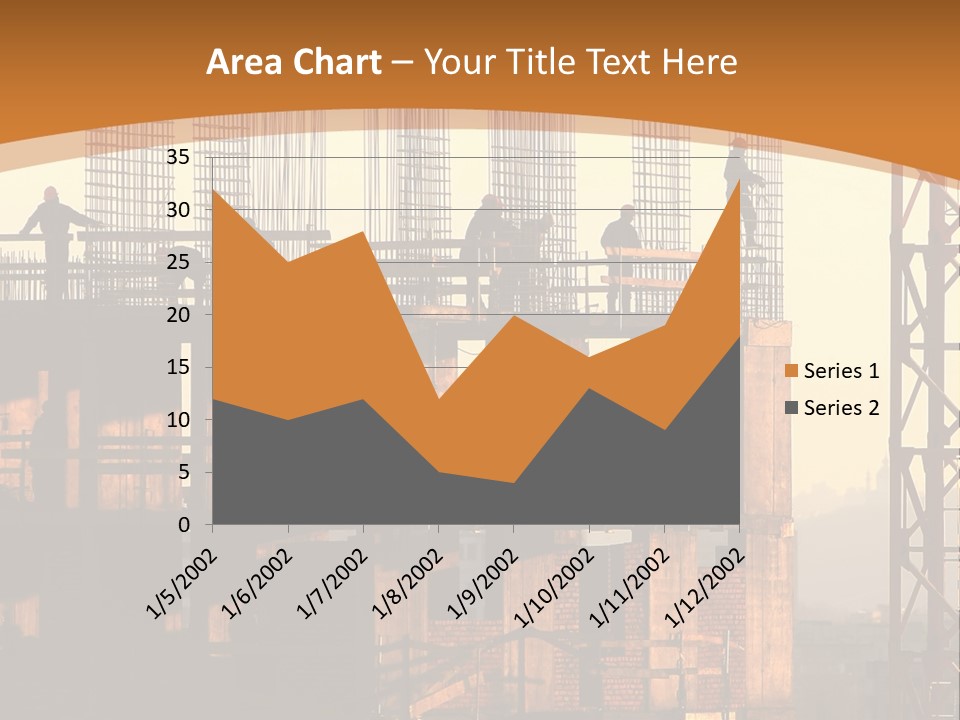 A Group Of People Standing On Top Of A Building Under Construction PowerPoint Template