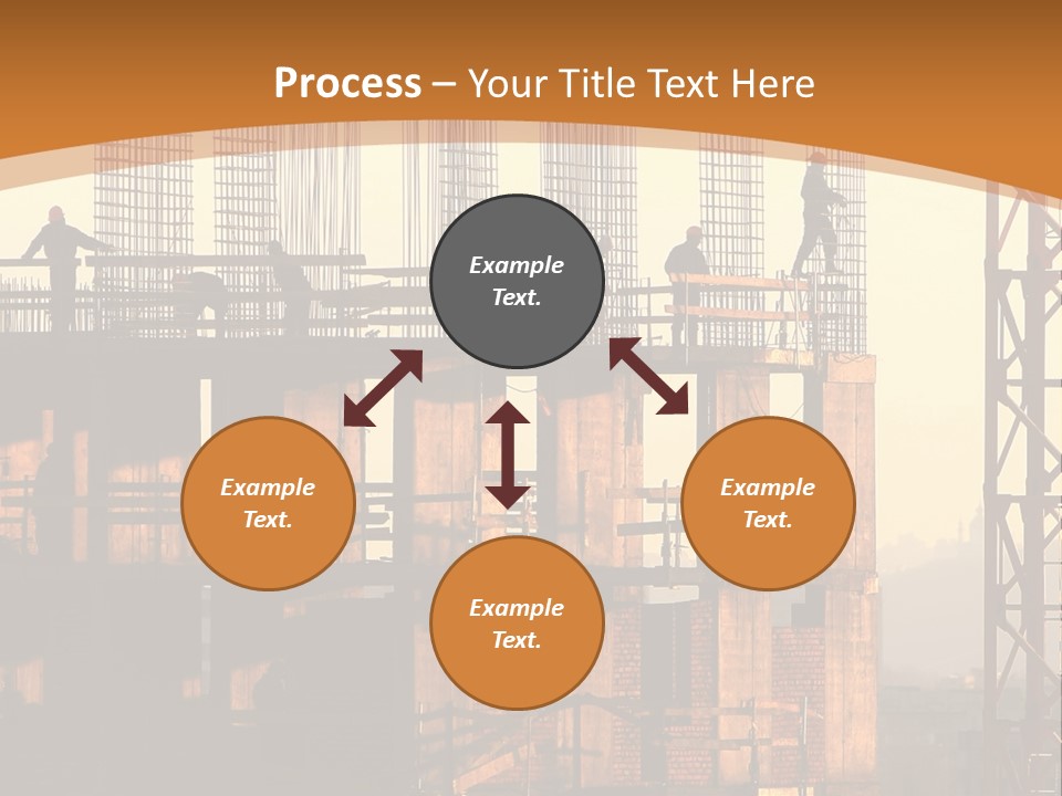 A Group Of People Standing On Top Of A Building Under Construction PowerPoint Template