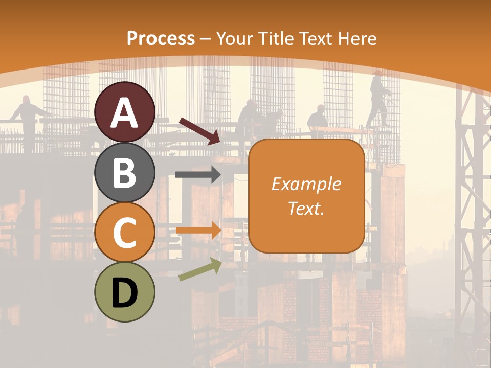A Group Of People Standing On Top Of A Building Under Construction PowerPoint Template