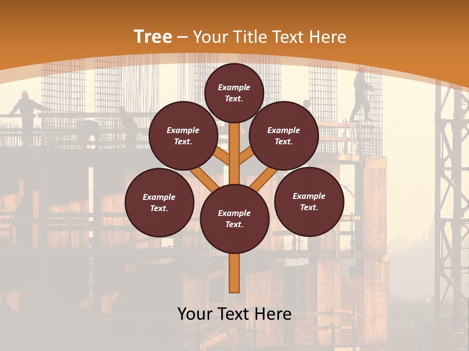 A Group Of People Standing On Top Of A Building Under Construction PowerPoint Template