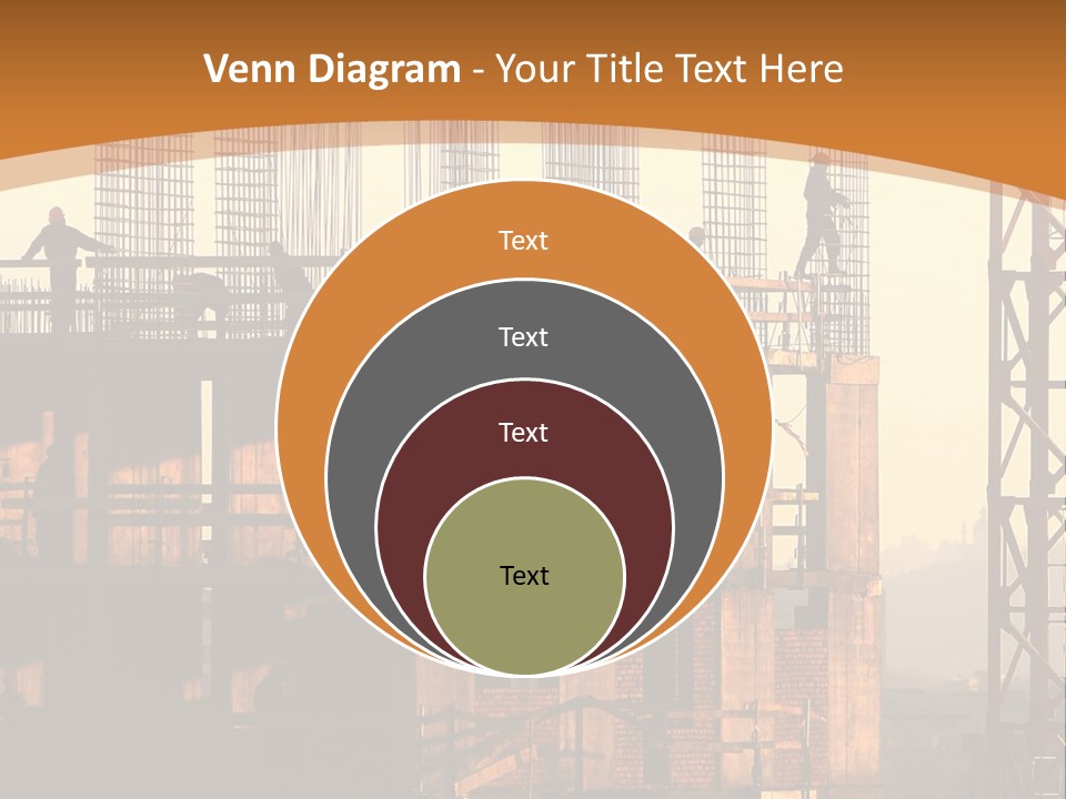 A Group Of People Standing On Top Of A Building Under Construction PowerPoint Template