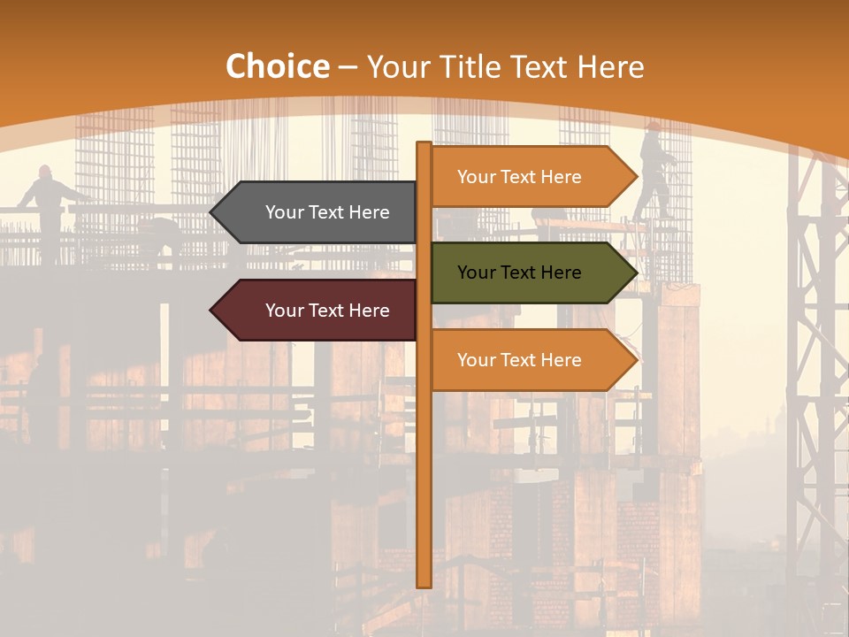 A Group Of People Standing On Top Of A Building Under Construction PowerPoint Template