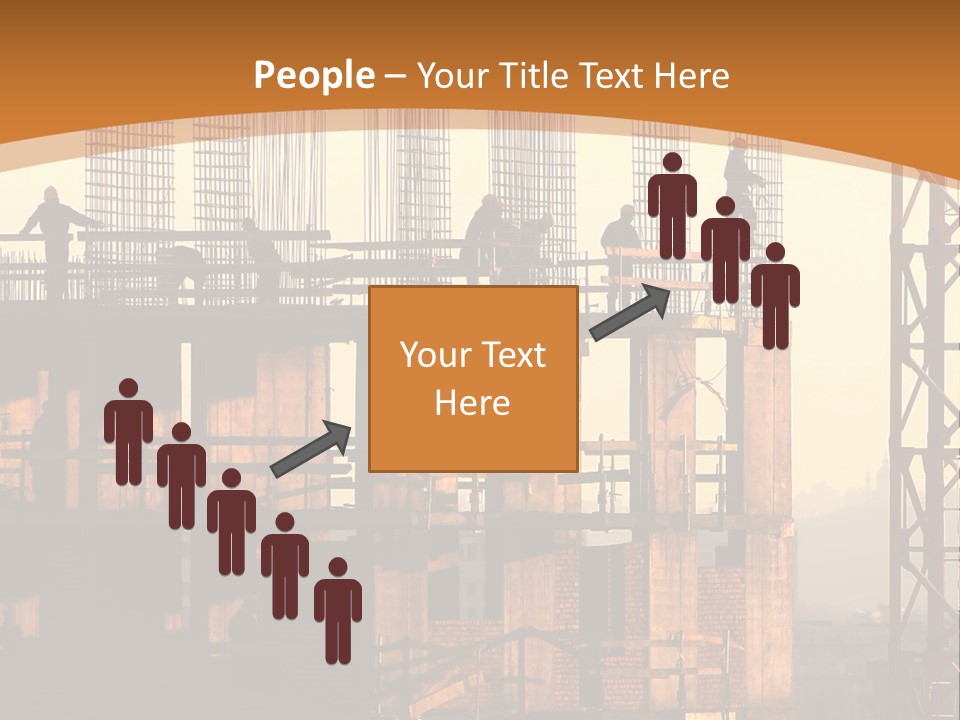 A Group Of People Standing On Top Of A Building Under Construction PowerPoint Template