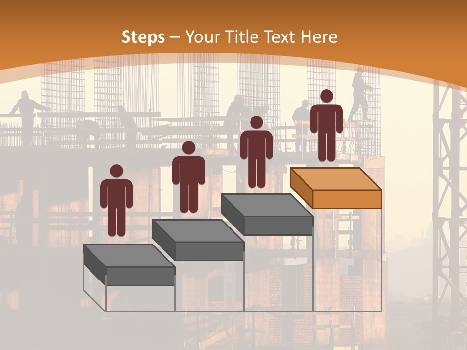 A Group Of People Standing On Top Of A Building Under Construction PowerPoint Template