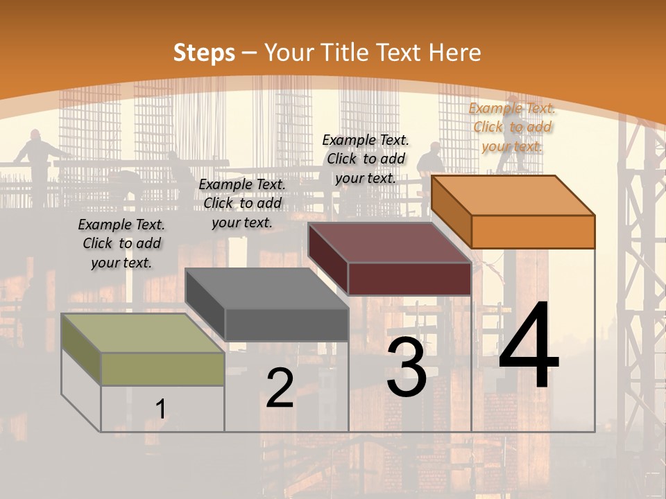 A Group Of People Standing On Top Of A Building Under Construction PowerPoint Template