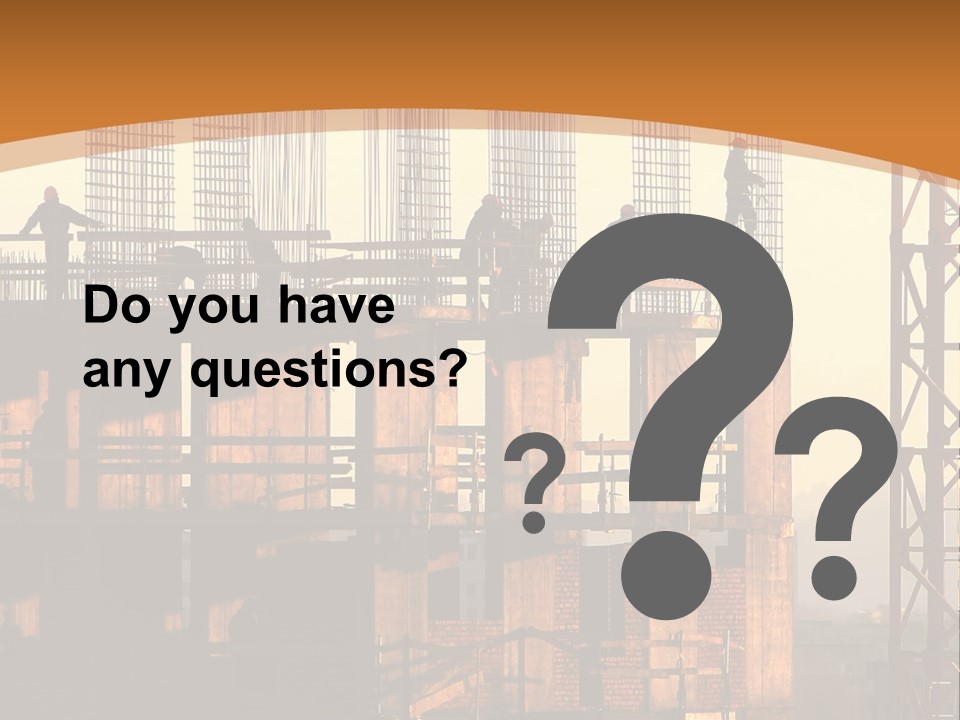 A Group Of People Standing On Top Of A Building Under Construction PowerPoint Template