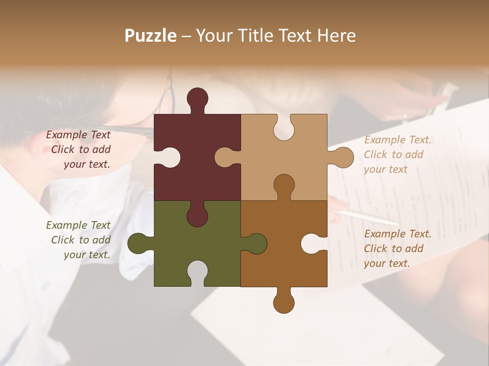 A Man Is Writing On A Piece Of Paper PowerPoint Template