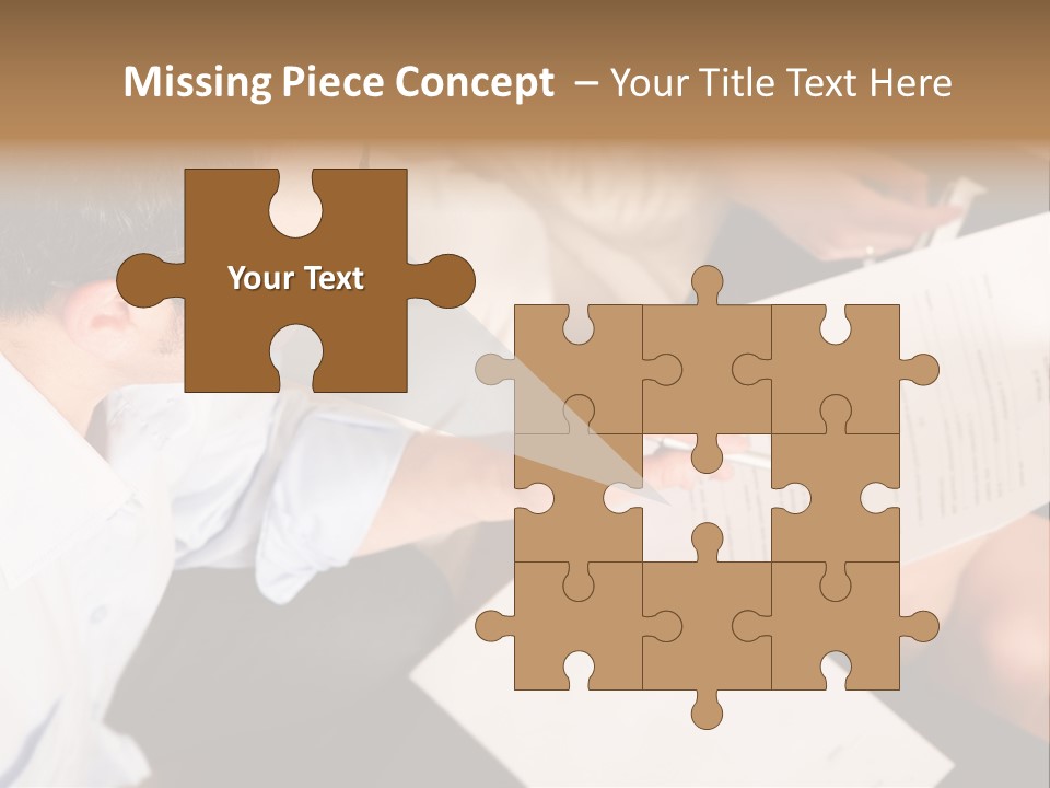 A Man Is Writing On A Piece Of Paper PowerPoint Template