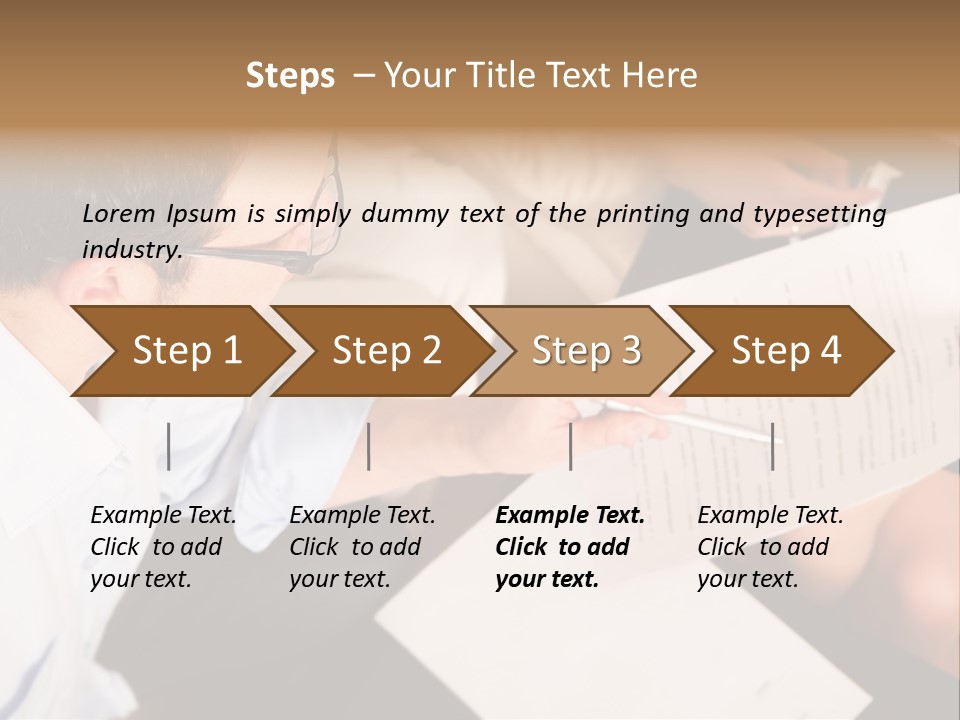 A Man Is Writing On A Piece Of Paper PowerPoint Template