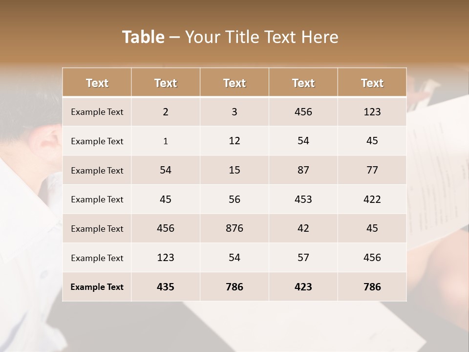 A Man Is Writing On A Piece Of Paper PowerPoint Template