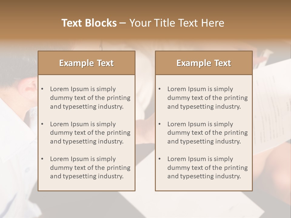 A Man Is Writing On A Piece Of Paper PowerPoint Template