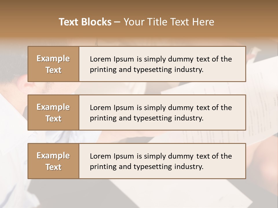 A Man Is Writing On A Piece Of Paper PowerPoint Template