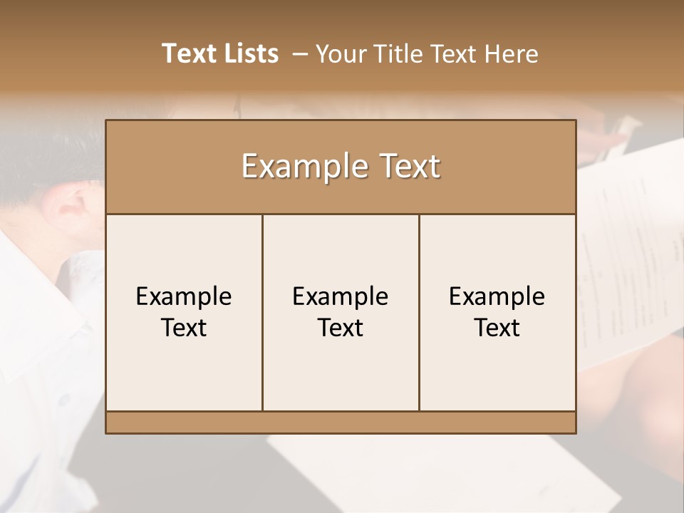 A Man Is Writing On A Piece Of Paper PowerPoint Template