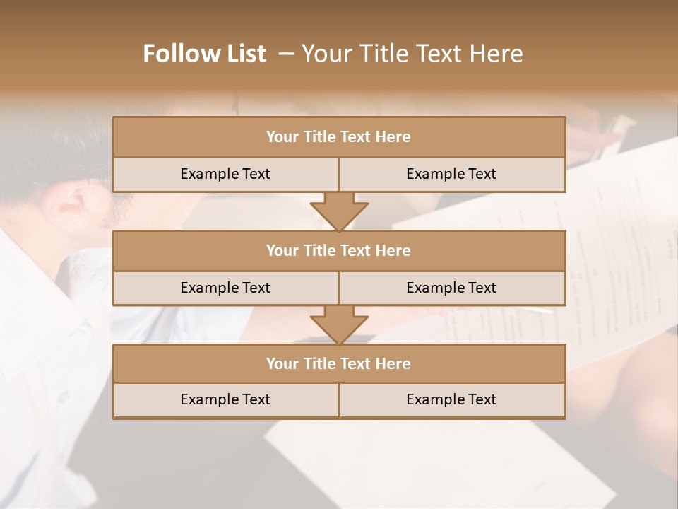 A Man Is Writing On A Piece Of Paper PowerPoint Template