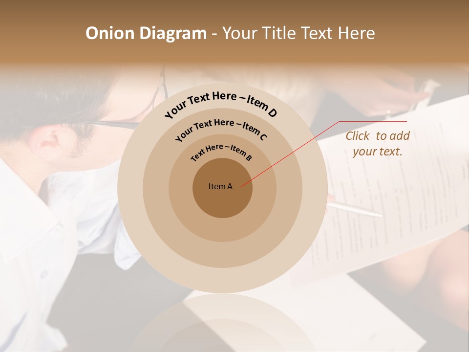 A Man Is Writing On A Piece Of Paper PowerPoint Template