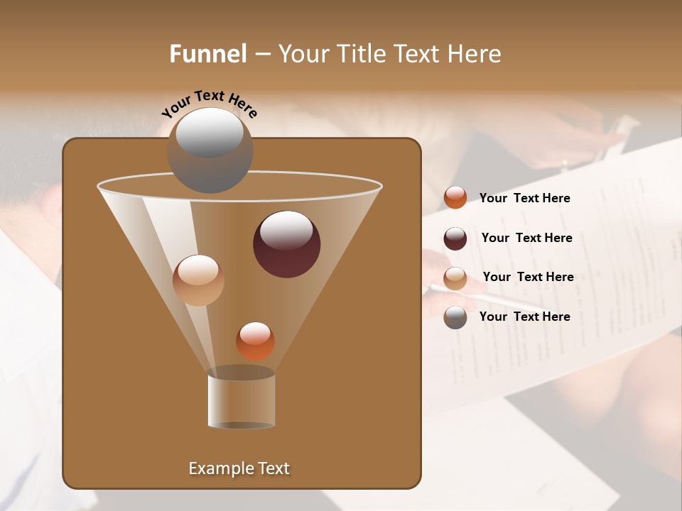 A Man Is Writing On A Piece Of Paper PowerPoint Template
