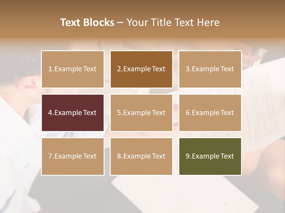 A Man Is Writing On A Piece Of Paper PowerPoint Template