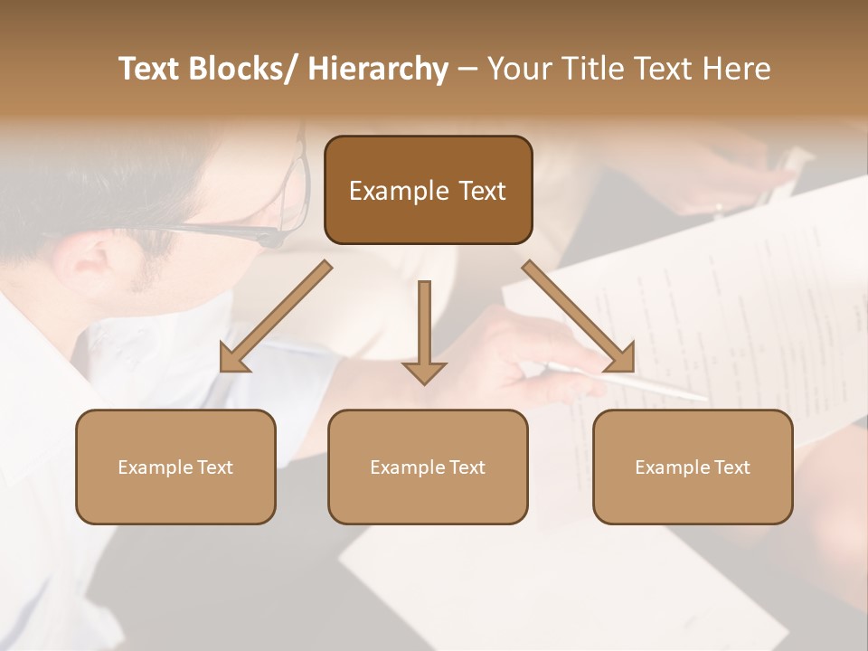 A Man Is Writing On A Piece Of Paper PowerPoint Template