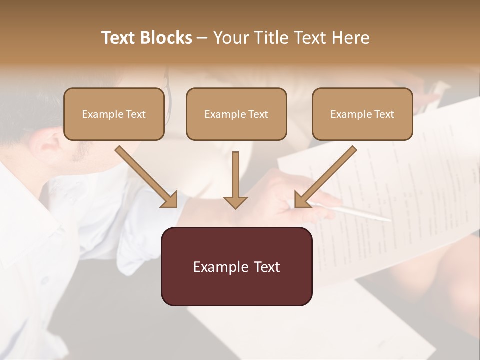 A Man Is Writing On A Piece Of Paper PowerPoint Template