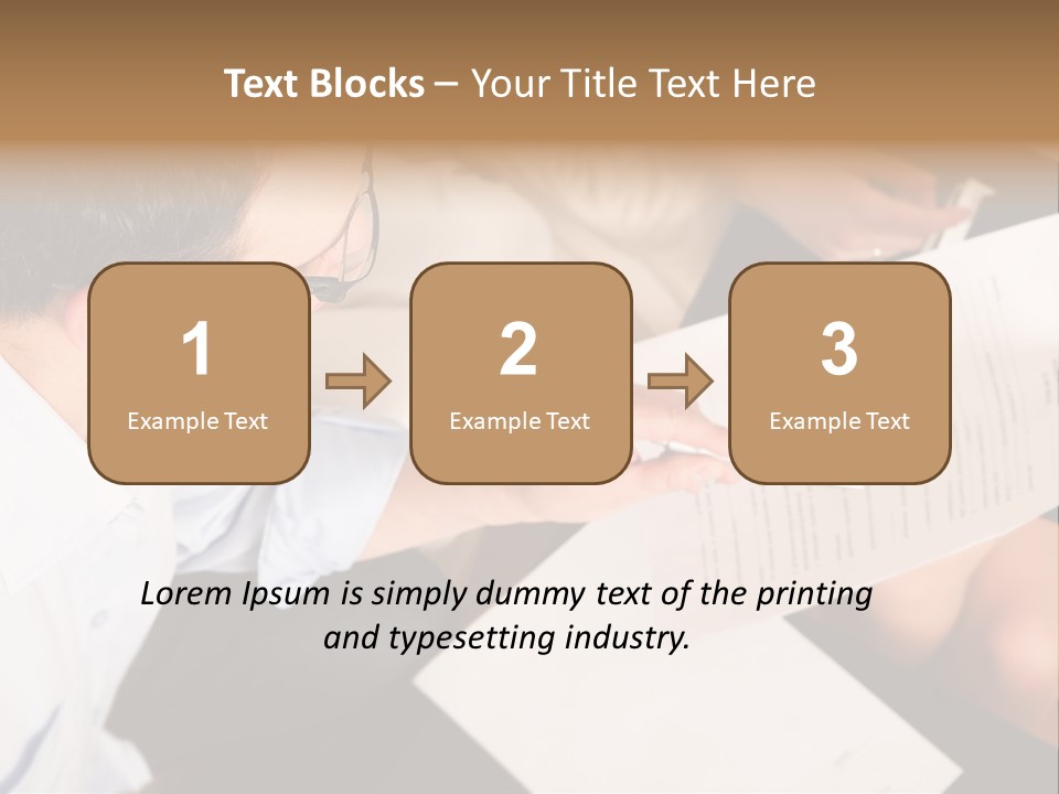 A Man Is Writing On A Piece Of Paper PowerPoint Template