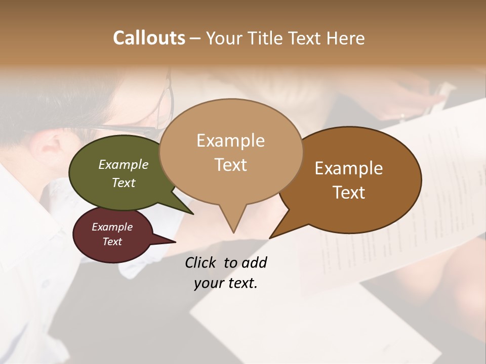 A Man Is Writing On A Piece Of Paper PowerPoint Template