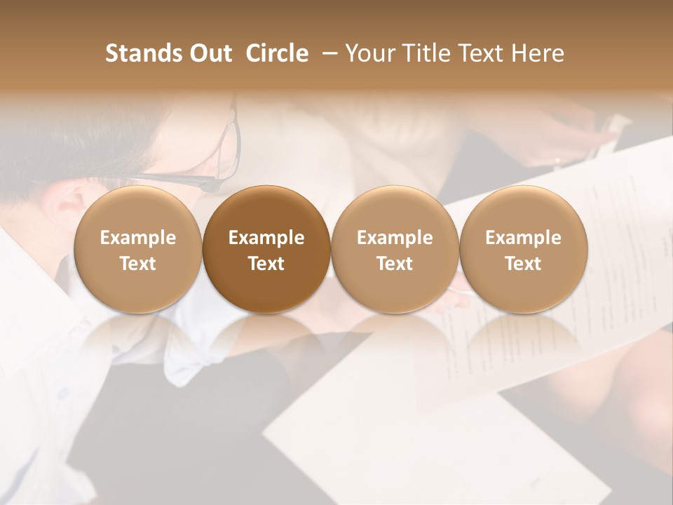 A Man Is Writing On A Piece Of Paper PowerPoint Template