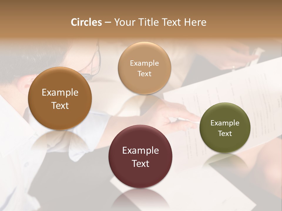 A Man Is Writing On A Piece Of Paper PowerPoint Template