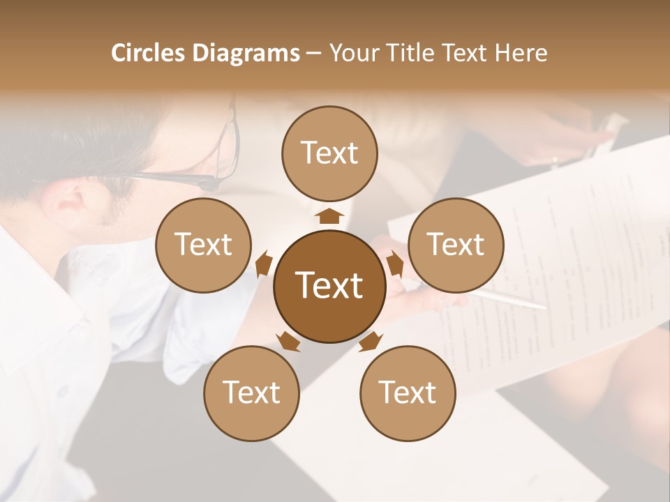 A Man Is Writing On A Piece Of Paper PowerPoint Template