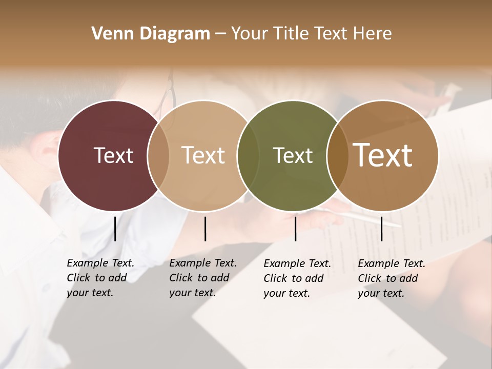 A Man Is Writing On A Piece Of Paper PowerPoint Template