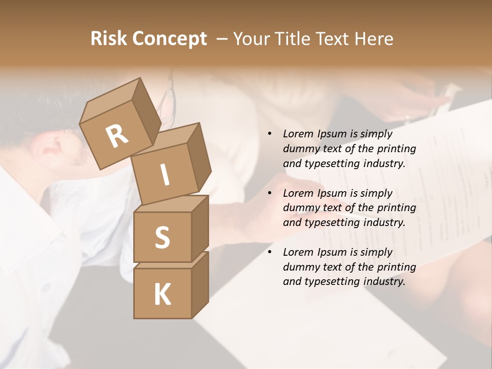 A Man Is Writing On A Piece Of Paper PowerPoint Template