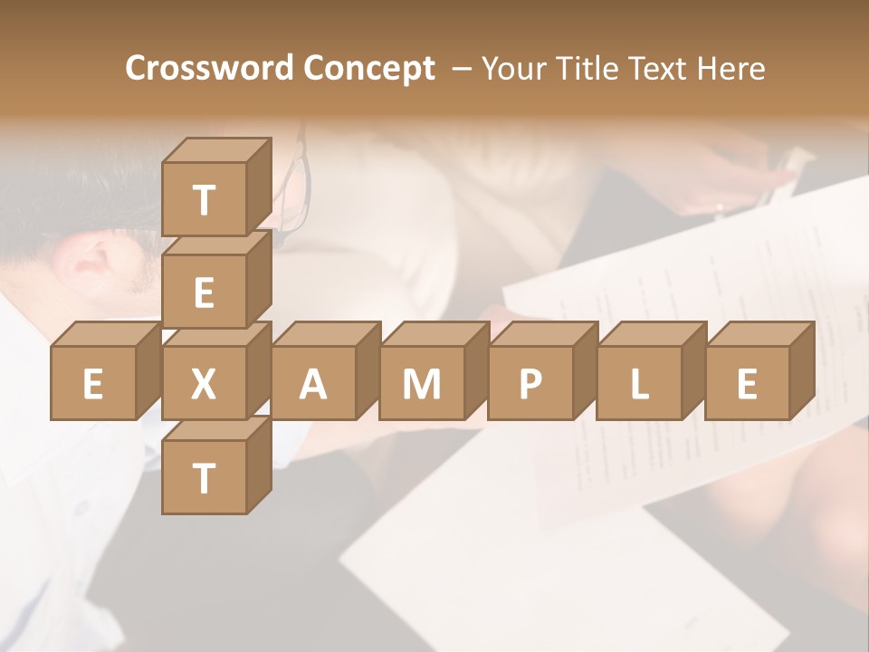 A Man Is Writing On A Piece Of Paper PowerPoint Template