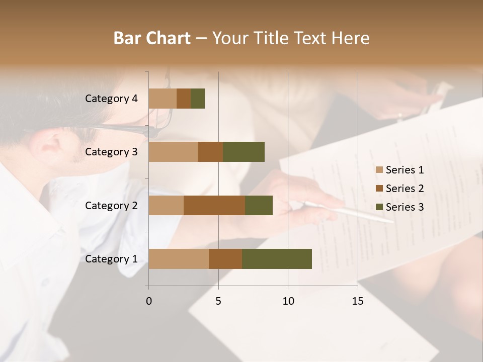 A Man Is Writing On A Piece Of Paper PowerPoint Template