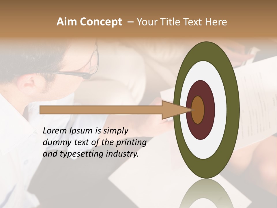 A Man Is Writing On A Piece Of Paper PowerPoint Template