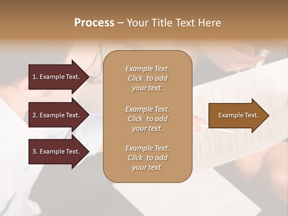 A Man Is Writing On A Piece Of Paper PowerPoint Template