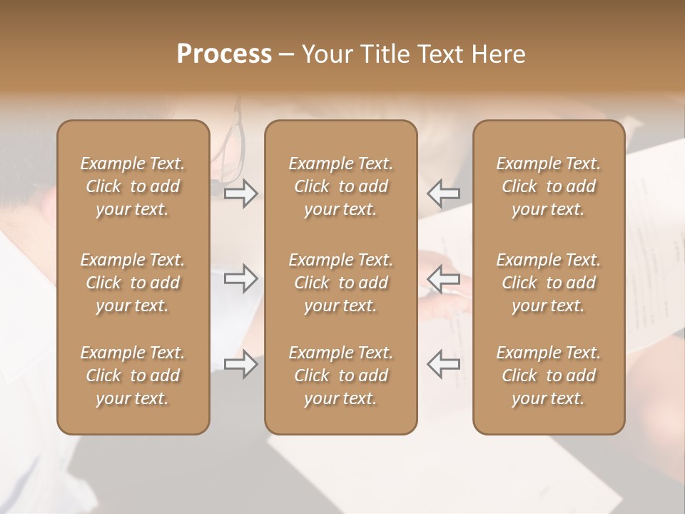 A Man Is Writing On A Piece Of Paper PowerPoint Template