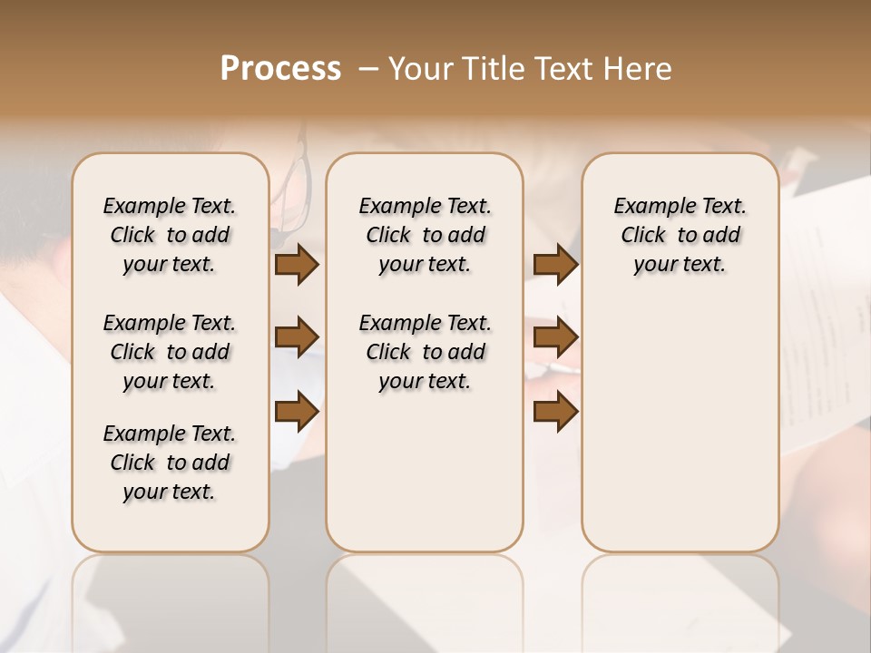 A Man Is Writing On A Piece Of Paper PowerPoint Template