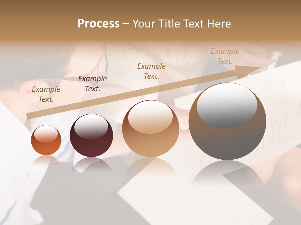 A Man Is Writing On A Piece Of Paper PowerPoint Template