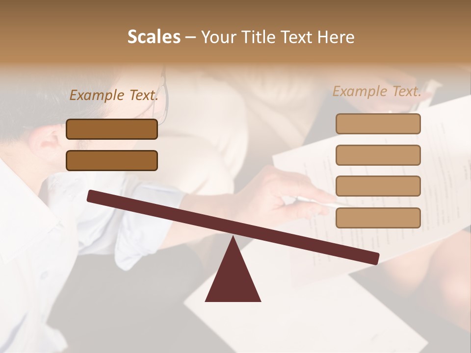 A Man Is Writing On A Piece Of Paper PowerPoint Template