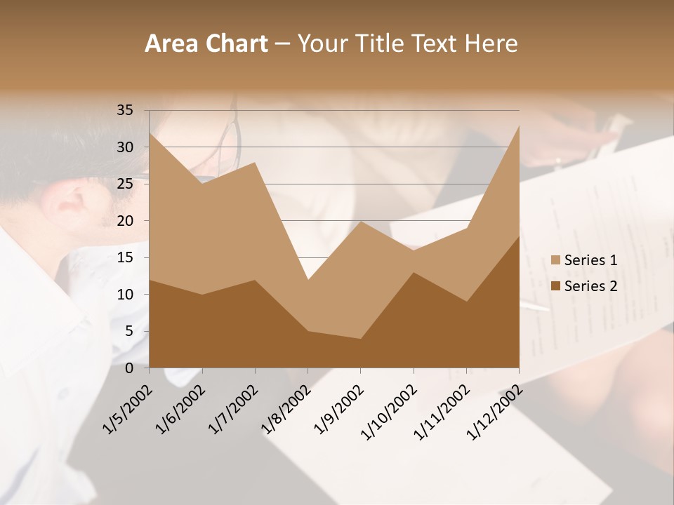 A Man Is Writing On A Piece Of Paper PowerPoint Template