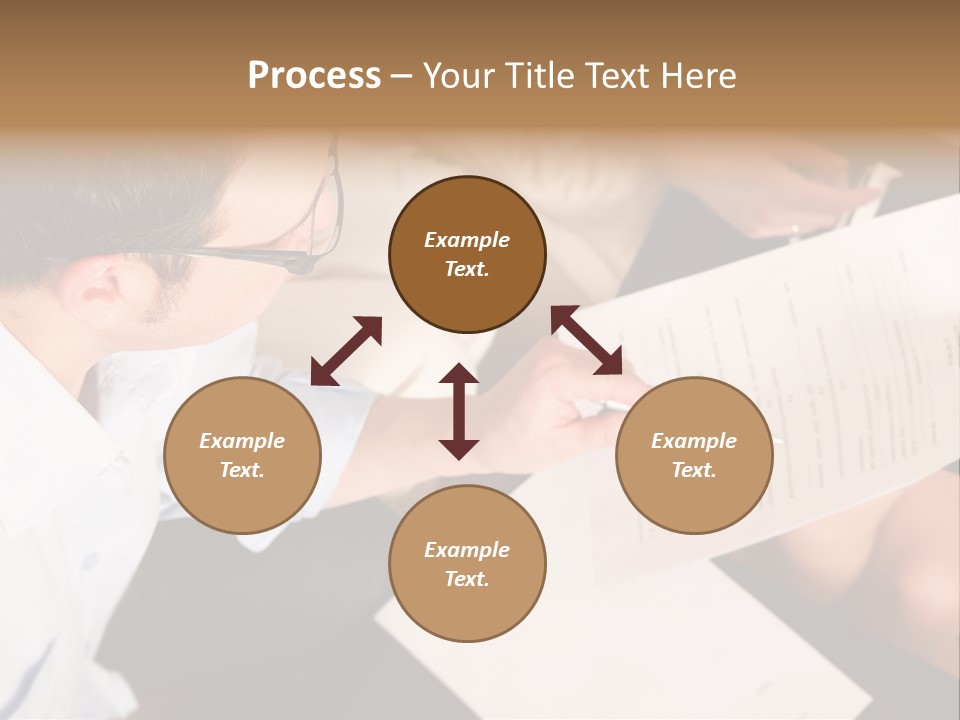 A Man Is Writing On A Piece Of Paper PowerPoint Template