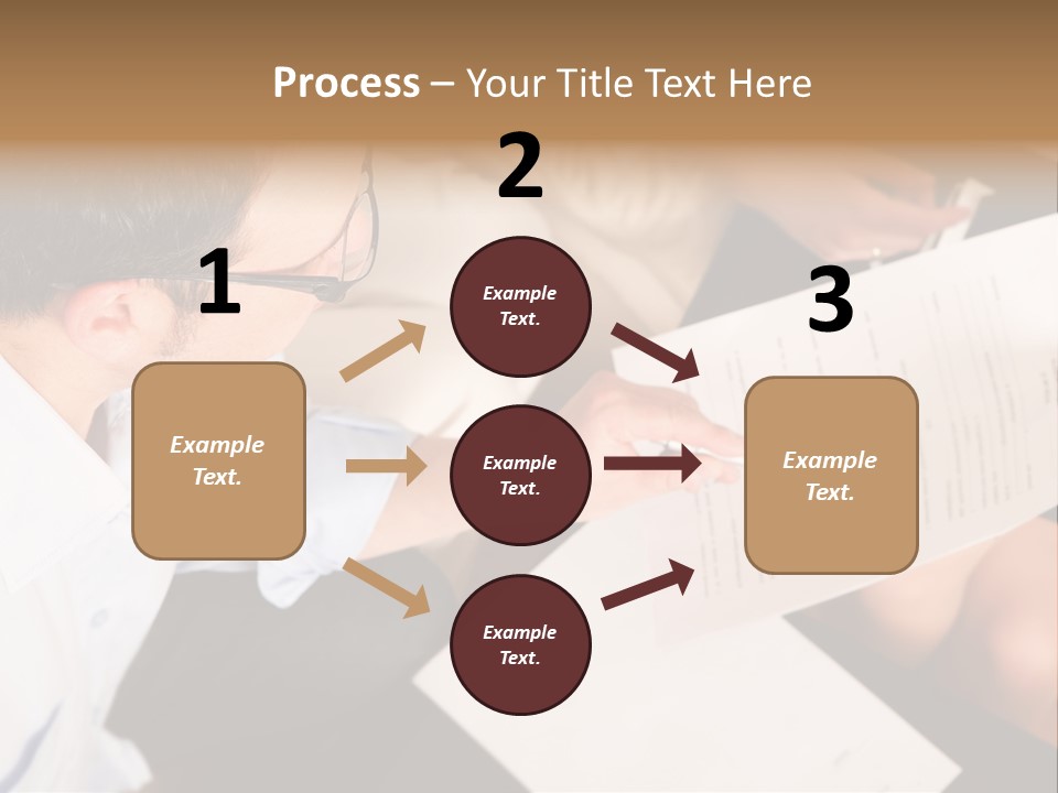 A Man Is Writing On A Piece Of Paper PowerPoint Template