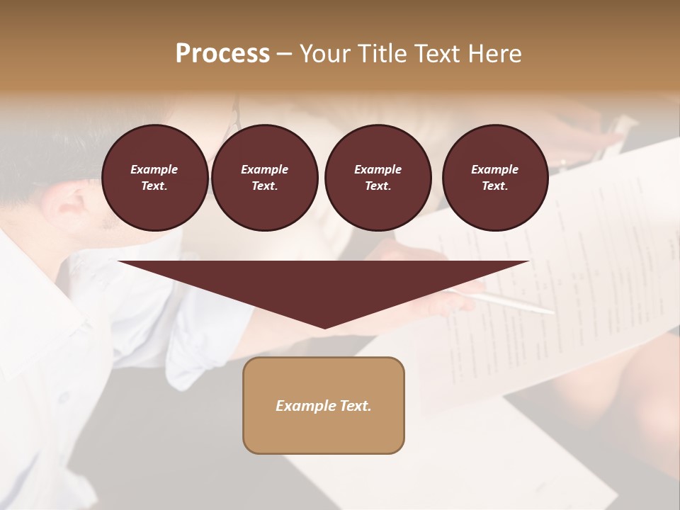 A Man Is Writing On A Piece Of Paper PowerPoint Template