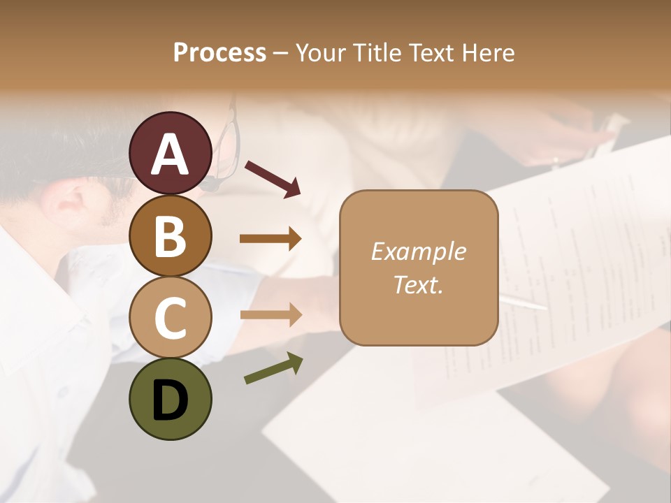 A Man Is Writing On A Piece Of Paper PowerPoint Template